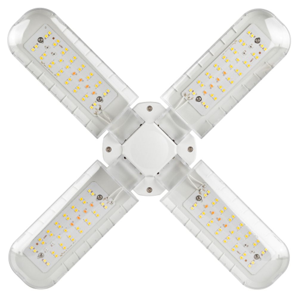 Фитолампа для растений светодиодная ЭРА GREEN LINE ФИТО-40W-PFR-E27-GR 4-х лепестковая полного спектра 40 Вт Е27 | Фитолампы Е27