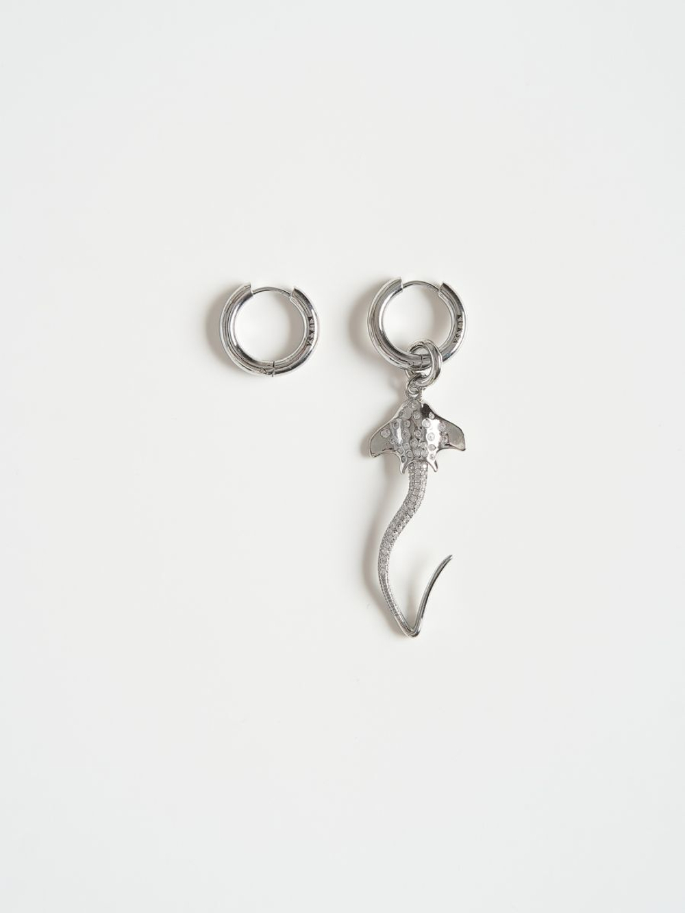 Серьги "Cramp Fish" Silver