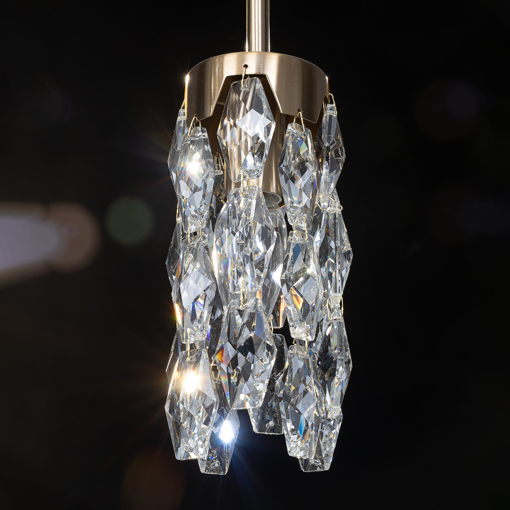Citilux RONIN CL326015 Подвесной каскадный хрустальный светильник