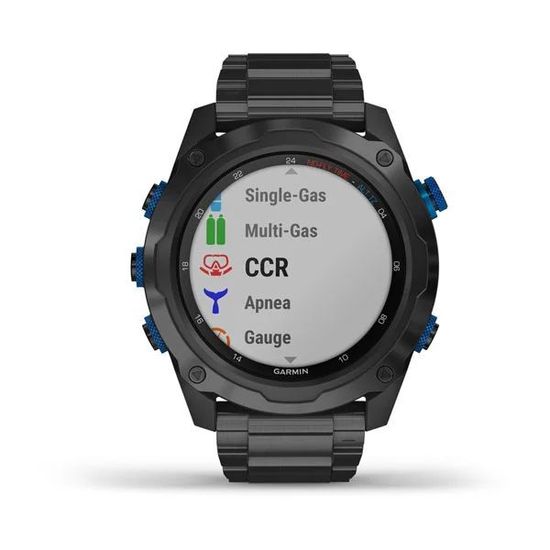 Комплект Garmin Descent Mk2i титановые с DLC-покрытием и черным титановым ремешком + датчик Descent T1