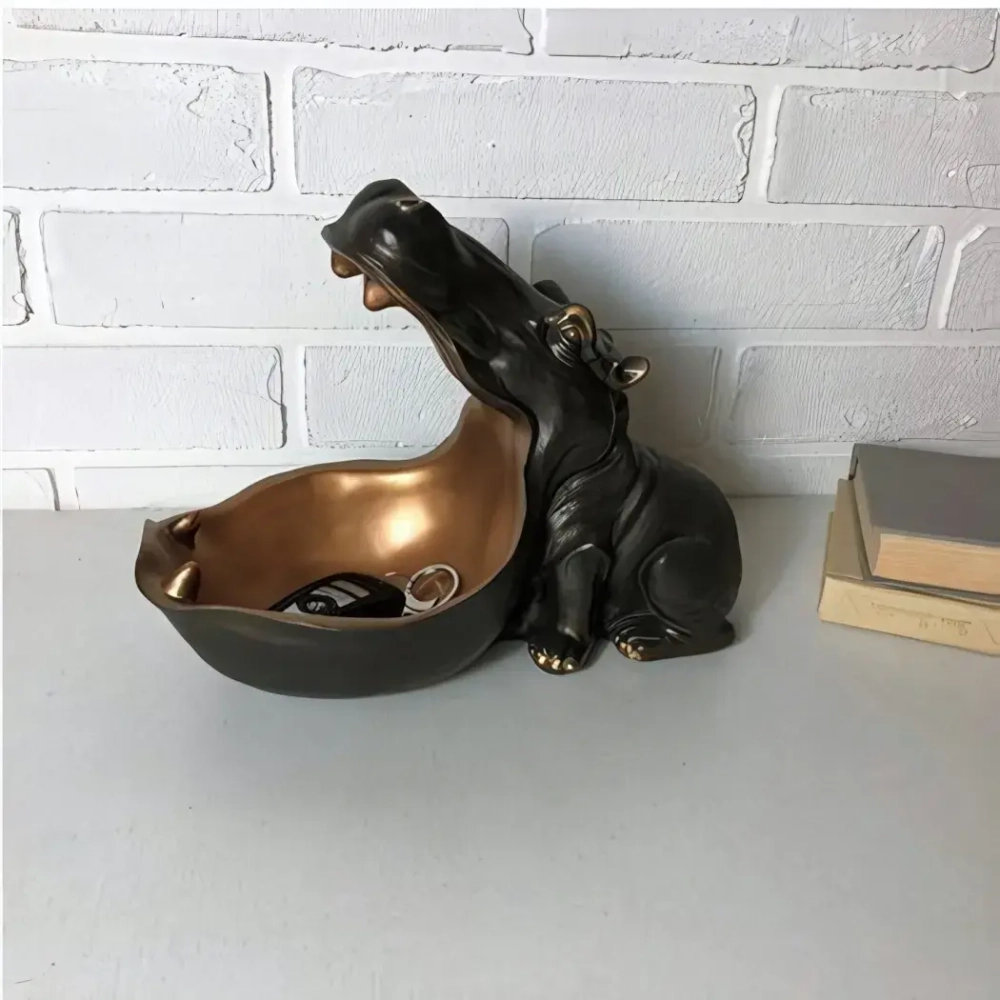 Статуэтка-подставка из гипса «Бегемот» 22*30 см античный