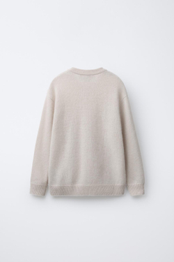 ZARA СВИТЕР ИЗ 100% КАШЕМИРА, ПЕСОЧНЫЙ
