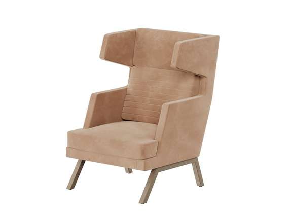 Алдо Кресло высокое ALD-01 Timless 020/Металл Капучино 790*960*1180