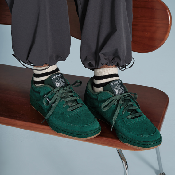 reebok CLUB C 85 Кроссовки для скейтбординга Низкие Зеленые Унисекс