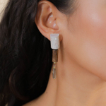 Серьги Nature Bijoux, Okawa, с перламутром и деревом роблес, NB26.1-12-90593 (коричневый)