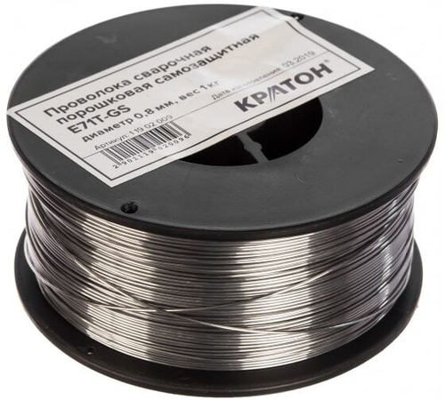 Кратон Проволока сварочная порошковая самозащитная E71T-GS 0,8 мм 1 кг 1 19 02 009 1 19 02 009