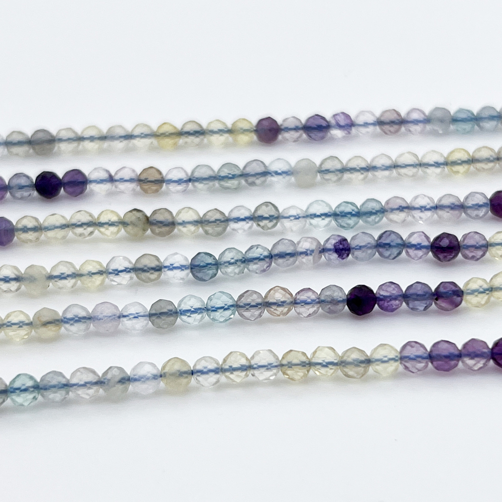 Бусины Флюорит граненый, диаметр 3,6-3,8 мм, цена за нить 110 шт (около 39 см)