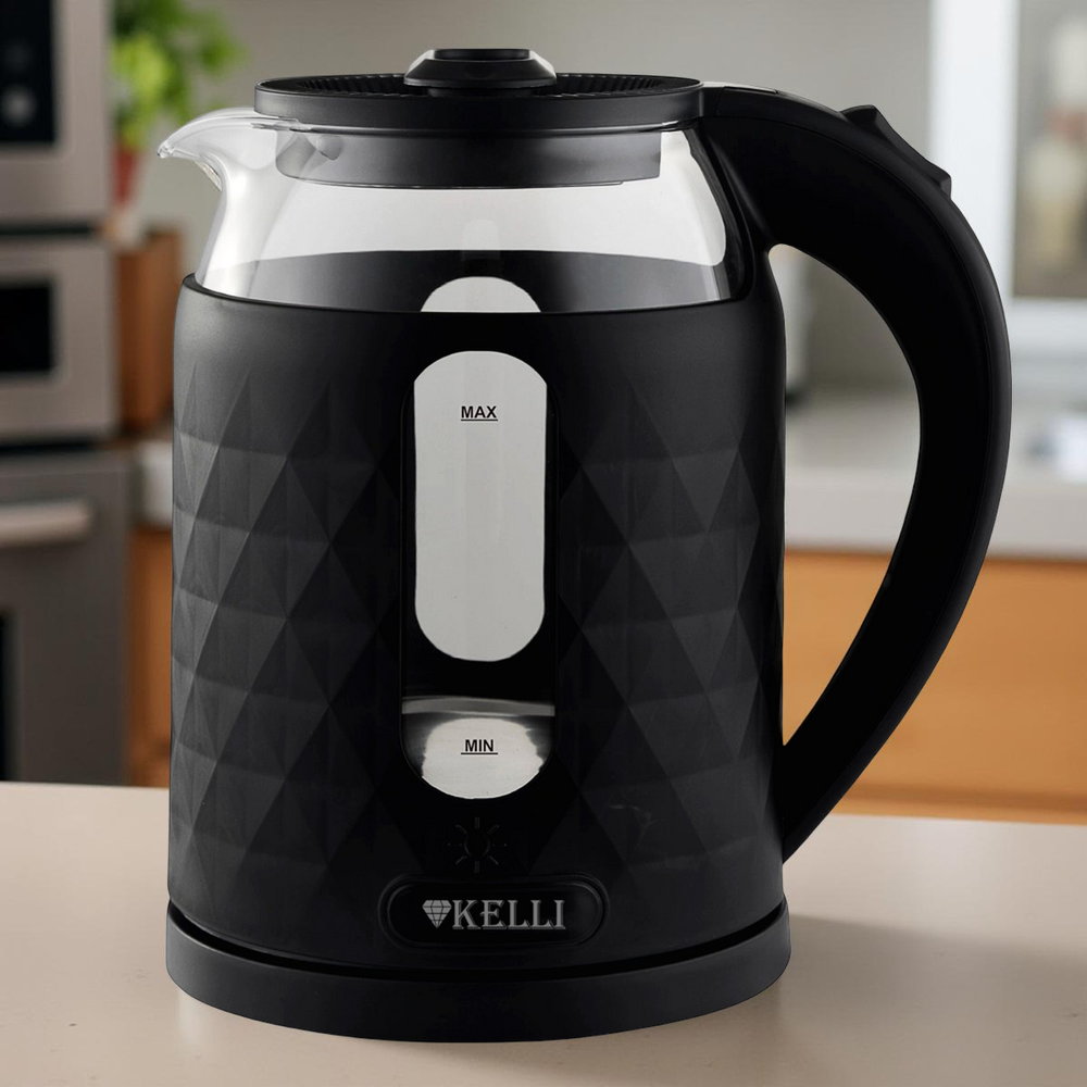 Чайник электрический KELLI KL-1805 стекло+пластик