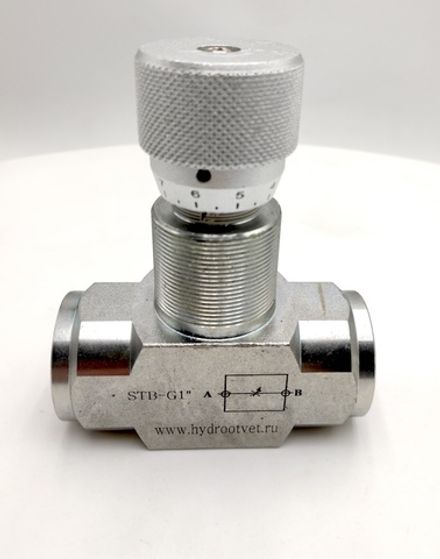 STB-G1-11-1 - Дроссель трубного монтажа c рукояткой, G1", без обратного клапана