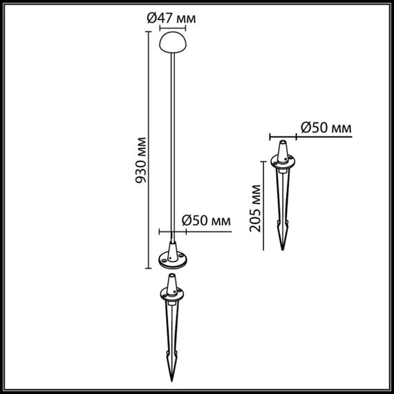 Уличный светильник Odeon Light Nature 7122/4GLB