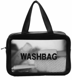 Косметичка водонепроницаемая Washbag сумка с ручкой органайзер косметичка для бассейна душа роддома, черная 30*12*21см