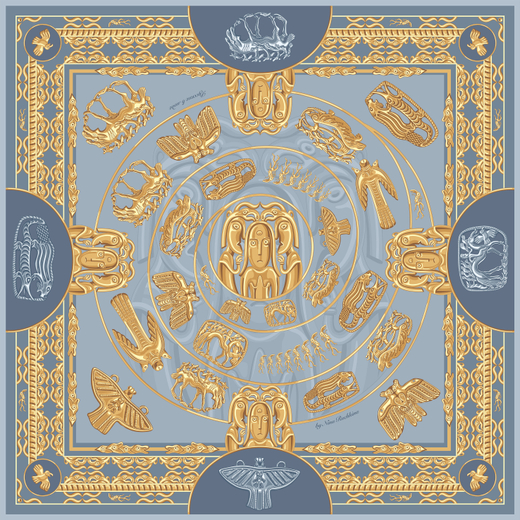 Платок «Пермский звериный стиль»