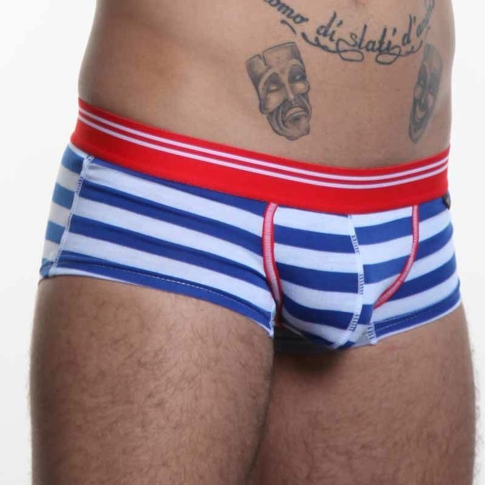 Мужские трусы хипсы в синюю полоску TOOT Paradise Blue Boxer TT00057