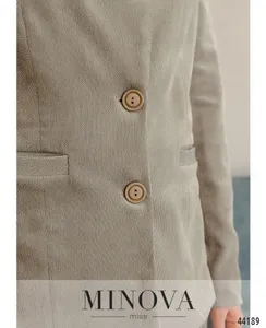 Пиджак 2154-бежевый-вельвет Minova