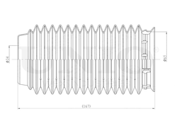 Пыльник переднего амортизатора UNIO DUC-10017