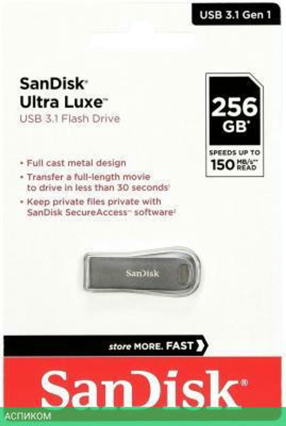 USB Flash-накопитель SanDisk Ultra Luxe 256Gb (SDCZ74-256G-G46)