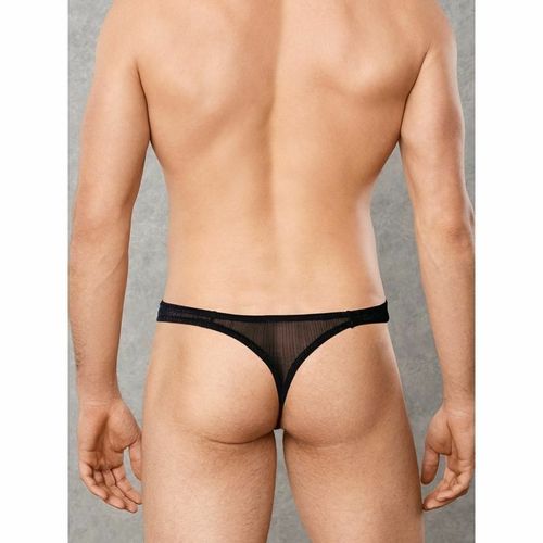 Мужские трусы тонги черные полупрозрачные Doreanse 1302