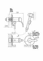 Гигиенический душ Rav-Slezak LABE L547/1CMAT Черный матовый