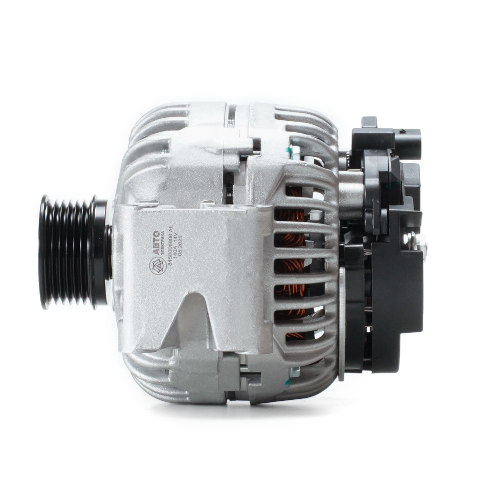 Генератор, ВАЗ, 14 В, 140 А, поликлиновый, в комплекте с предохранителями 80А