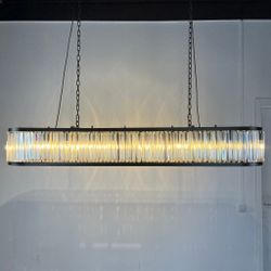 Подвесная Люстра Rh 1920S Odeon Clear Glass Black 180 By Imperiumloft