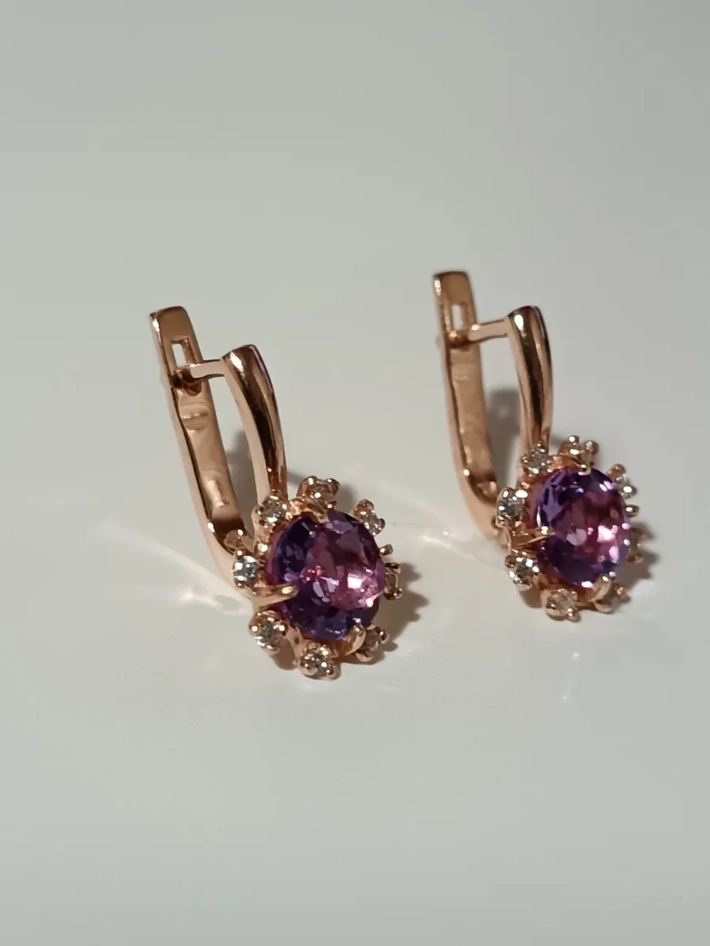 Серьги серебряные с аметистом