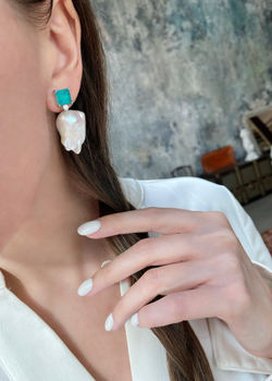 Серьги Ermolov барочный жемчуг параиба