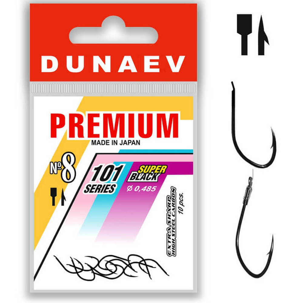 Крючок Dunaev Premium 101 # 8 (упак. 10 шт)
