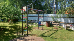 Монтаж уличной шведской стенки Sv Sport Рукоход (4 вертикальных столба)