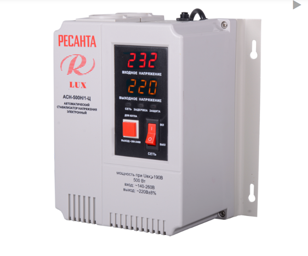 Стабилизатор Ресанта АСН- 1 500Н/1-Ц Lux