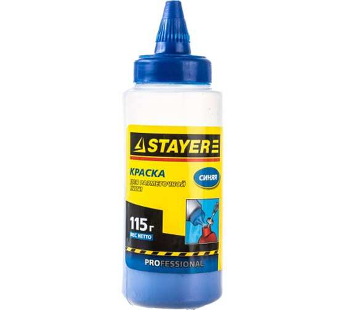 КРАСКА STAYER ДЛЯ РАЗМЕТОЧНОЙ НИТИ СИНЯЯ 115Г 2-06401-1_Z01