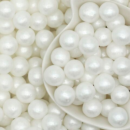 Посыпка кондитерская «Шарики 12 мм» (белый, 500 гр)