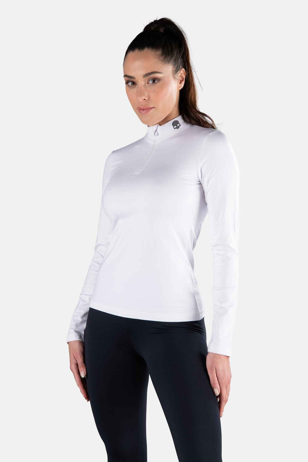 Женская Майка Hydrogen HALF ZIP NECK LS  (G01560-001)