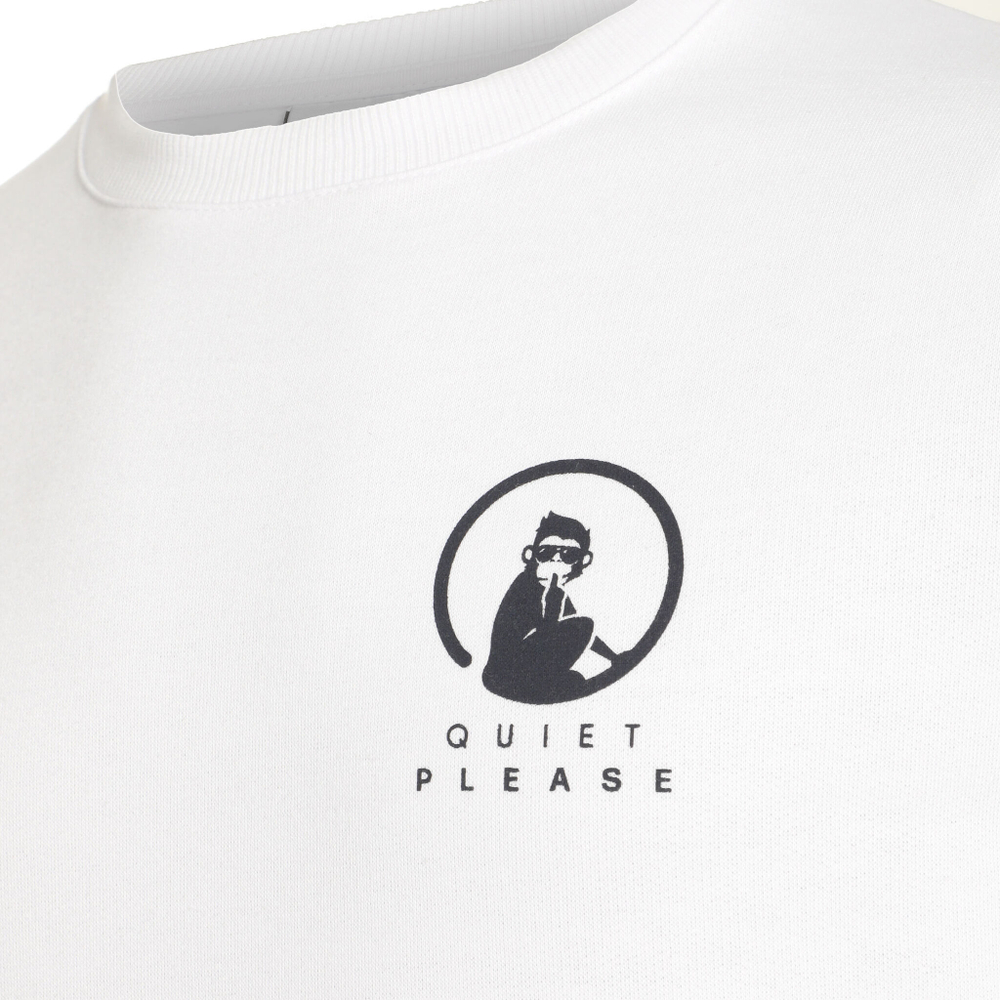 Мужская кофта теннисная Quiet Please Baseline Sweatshirt Men - White, Blue