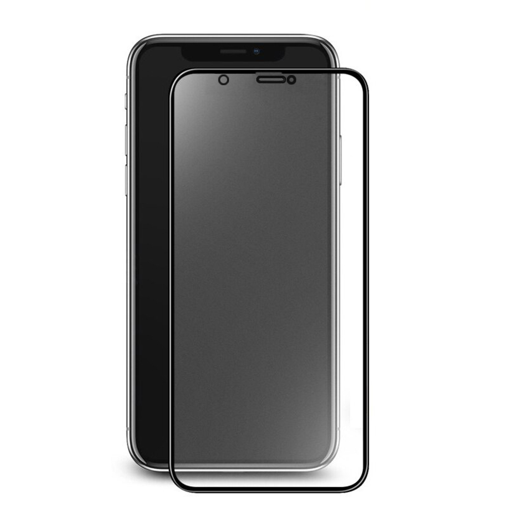 Защитное стекло Matte iPhone 13/13 Pro/14 (черный) 9D тех.упаковка