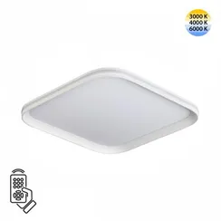 7750/72L MITRA LED SN 544 Светильник металл/PMMA/белый LED 72Вт 3000-6000К 396х396 IP20 пульт ДУ BETA