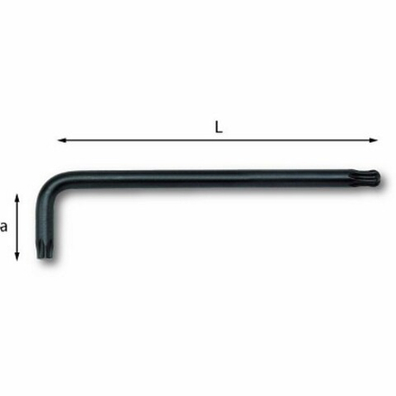 280 LTSTX Удлиненный Г-образный ключ с сферической головкой для винтов TORX® T15, USAG (Италия)