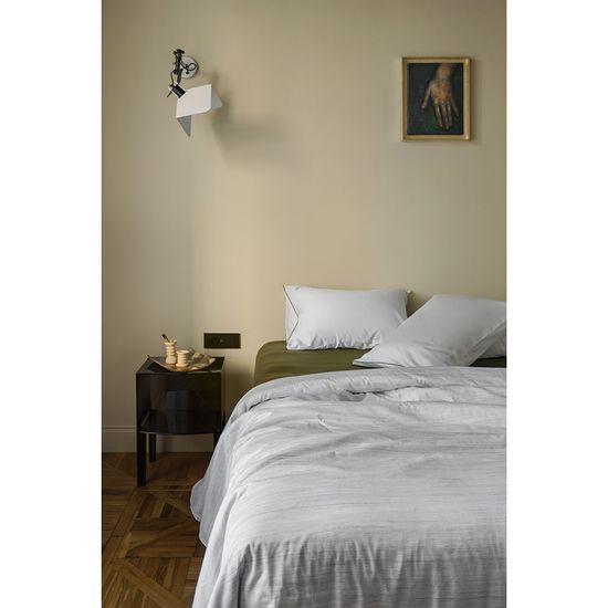 Простыня из сатина из коллекции meditation, olive, 240х270 см