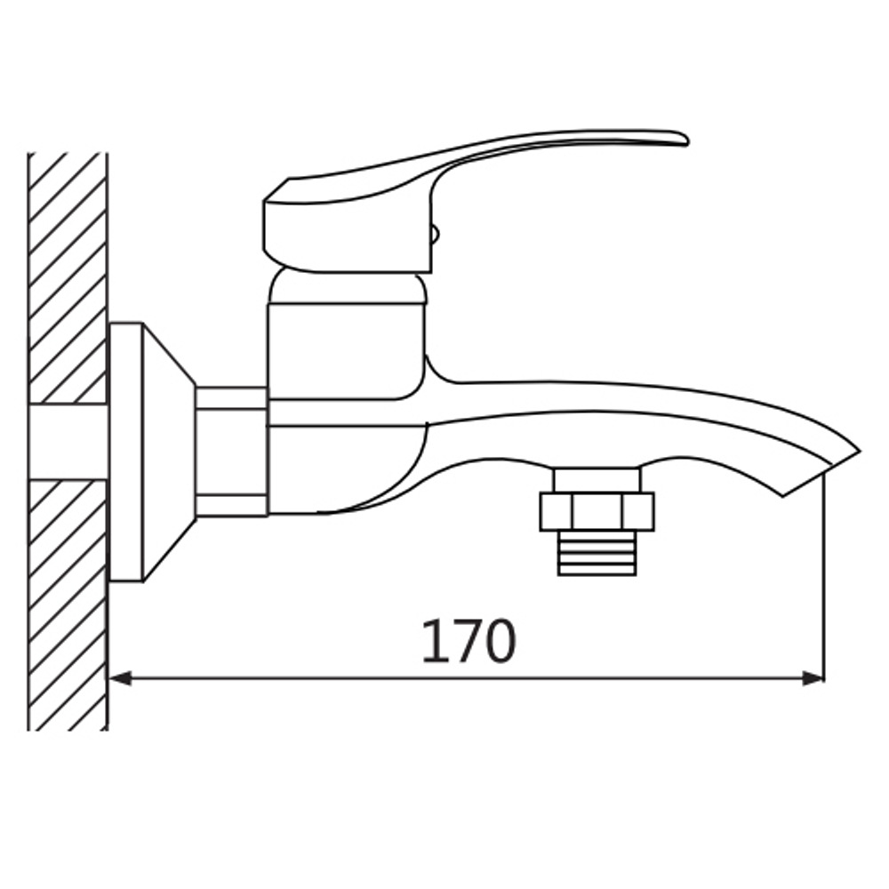 Смеситель для ванны Oute T26 T2602