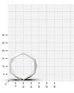 Серебряное кольцо 925 проба Геометрия, родий, арт.0002-01