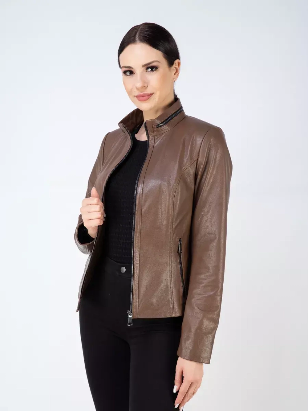 Куртка кожаная демисезонная