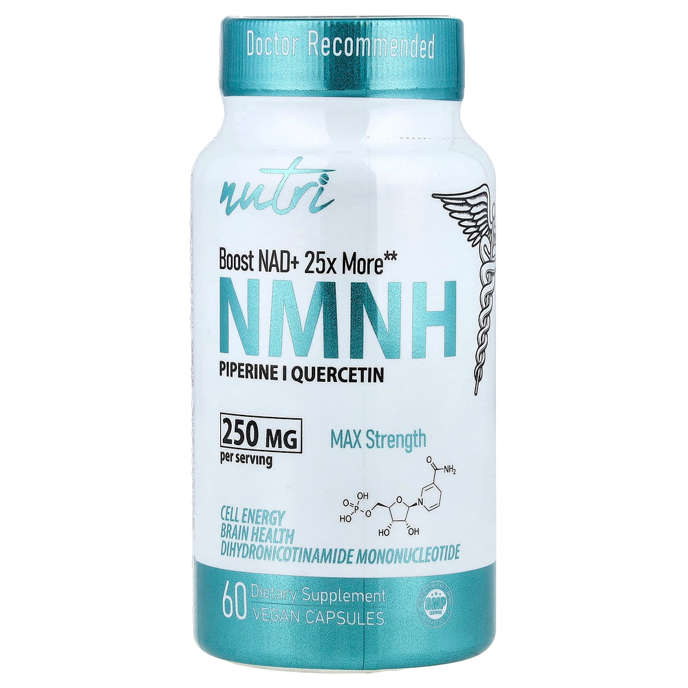Nutri, NMNH, максимальная сила действия, 60 веганских капсул