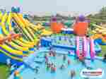 Надувной аквапарк с бассейнами и горками «Весёлый Слоник», 30×20×8 м