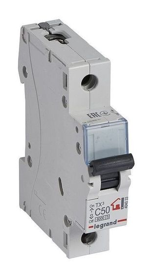 Автомат LEGRAND TX3 1П 50А-С 6кА 25354