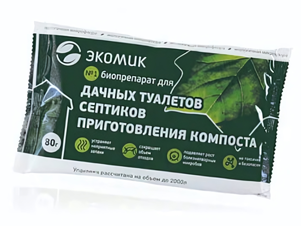 Средство ЭКОМИК для дачных туалетов и приготовления компоста 80 гр