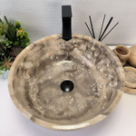 Раковина из оникса Bowl Grey TinLip BO-63005 45*45*17 42