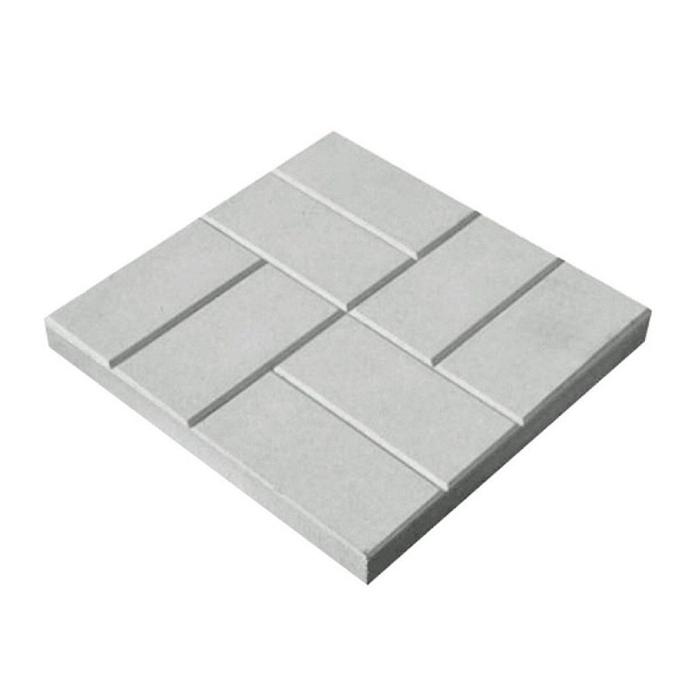 Тротуарная плитка 400*400*35 "8 кирпичей", серый, 6.25 шт/м2 (н)