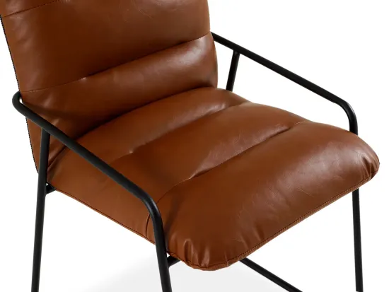 Cтул Brown Soft металлический коричневая экокожа