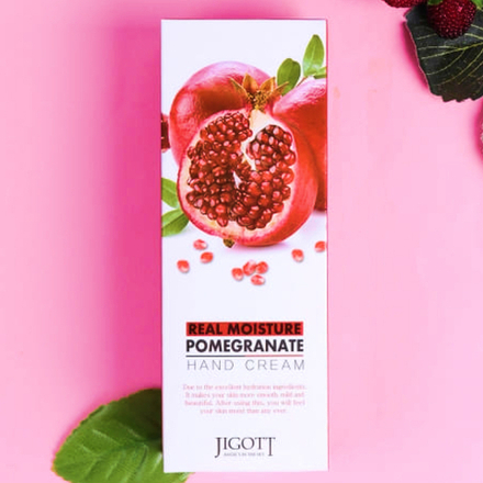 Jigott Крем для рук с экстрактом граната / Real Moisture Pomegranate Hand Cream, 100 мл