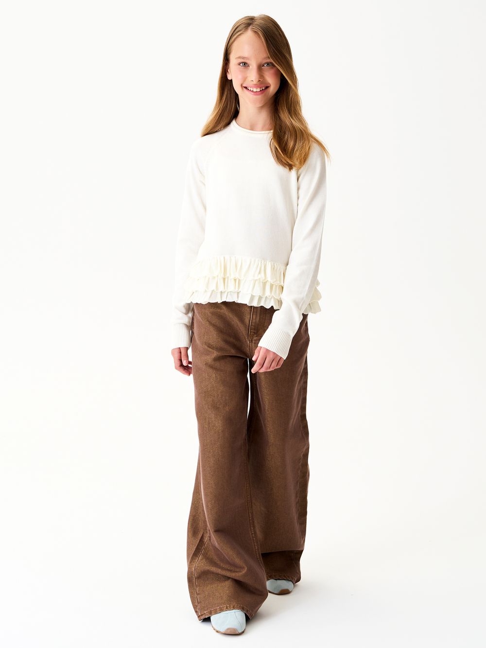 Джемпер для девочки AT1259 молочный