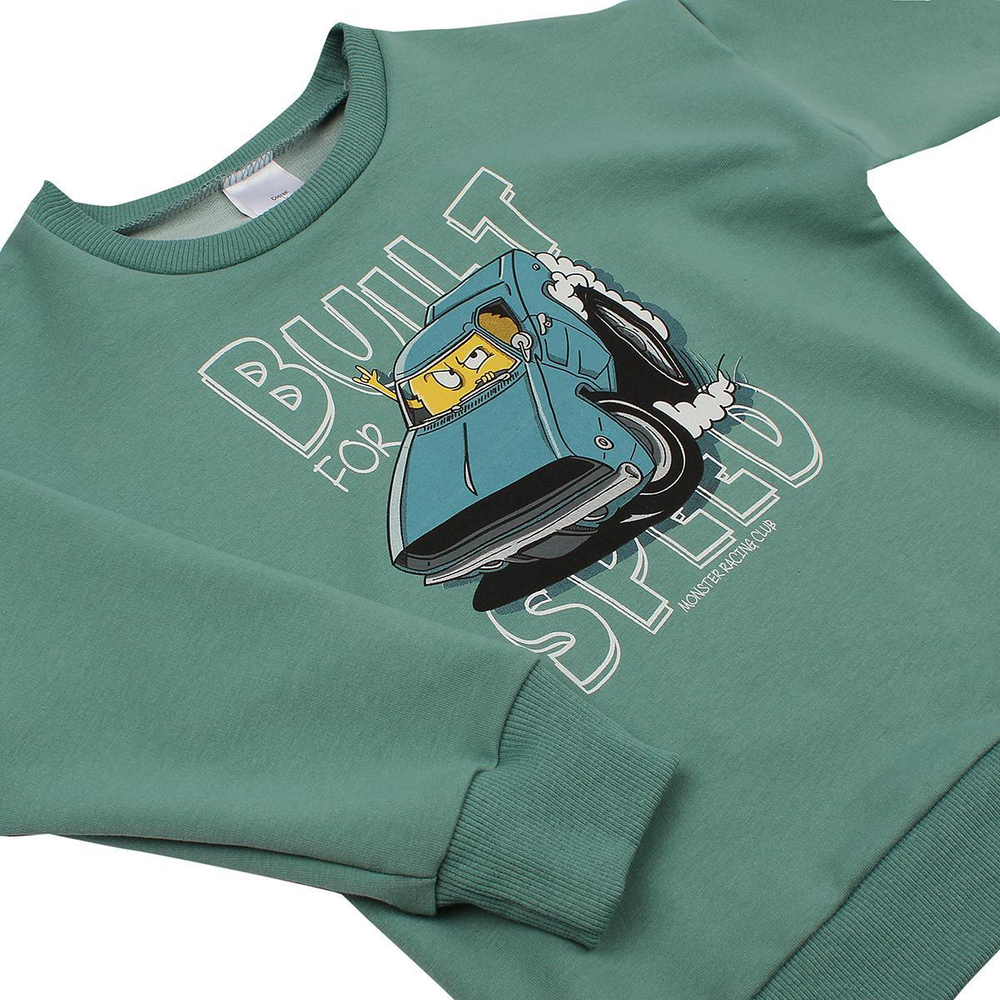 Костюм д/мальчика (джемпер+брюки) КМ-837/3 р.110 "Велик-3" шалфей/графит (Ивашка)